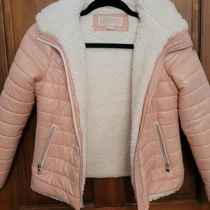 Michael Kors Girls Pink Puffer Jacket